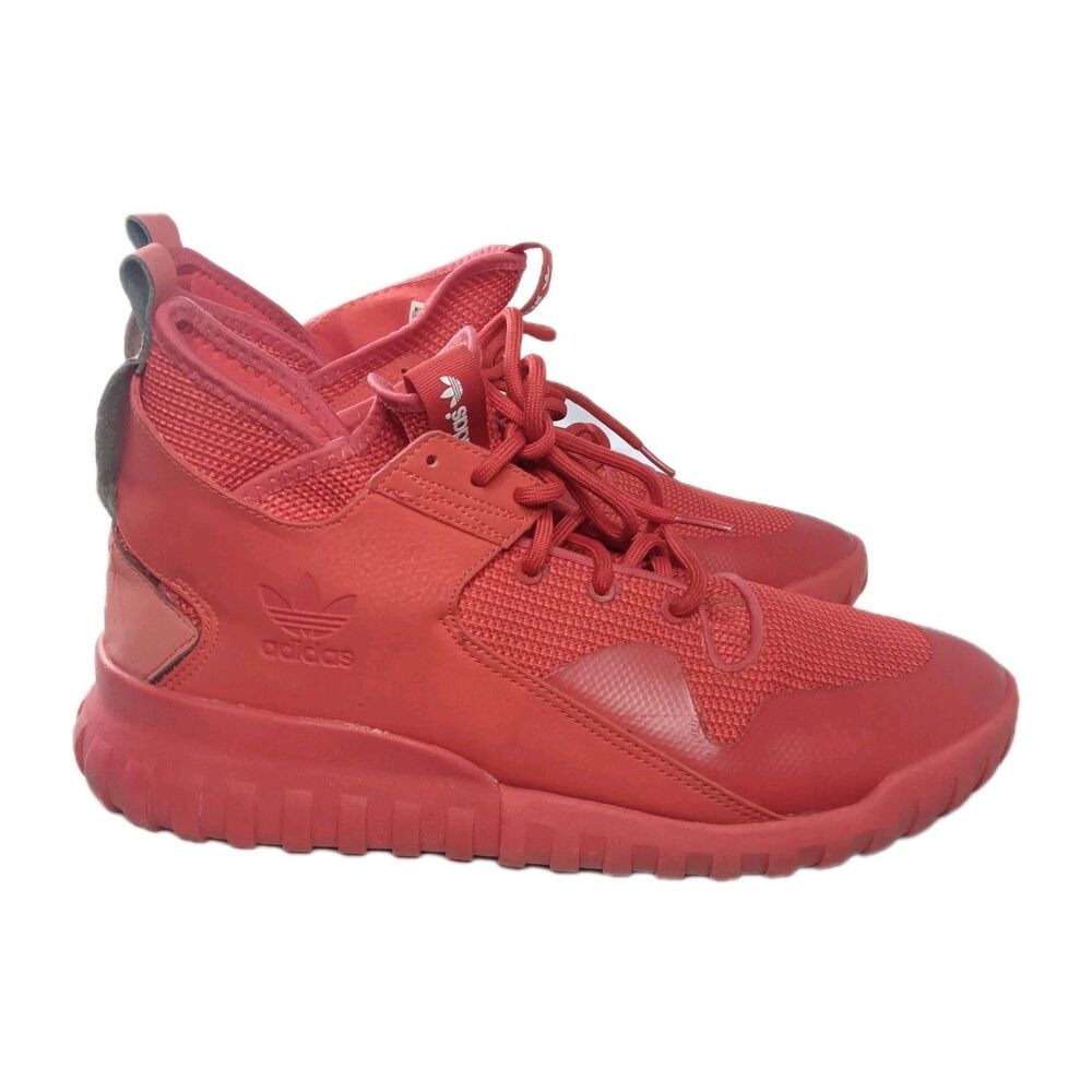 Adidas Originals Tubular X Red Shoes Men's Size 13 Sneakers AQ5452 2015